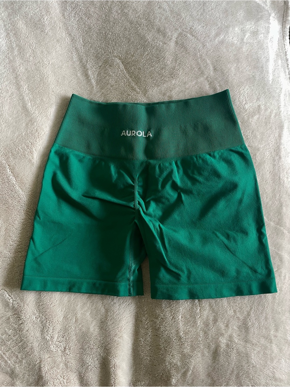 Aurola Intensify Seamless Scrunch Shorts biker shorts in Alpine Green - Size S